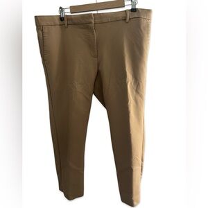 Ann Taylor Tan Trousers with Flat-Front Design